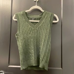Green sweater vest